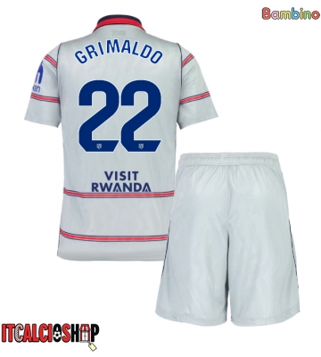 Atletico Madrid Alejandro Grimaldo #22 Terza Maglia Bambino 2026-27 Manica Corta (+ Pantaloni corti)